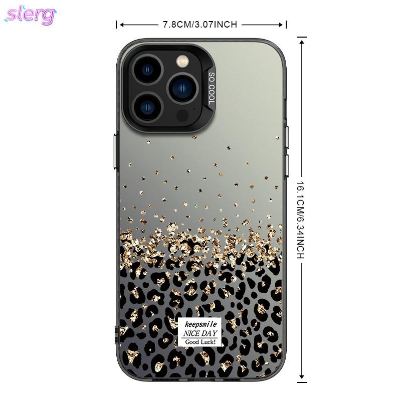Gradient Gold Foil Leopard Print iPhone Case, Full Protection Anti-Drop Scratch-Resistant, for Apple 17/16/15/14/13/12/11 Pro Max