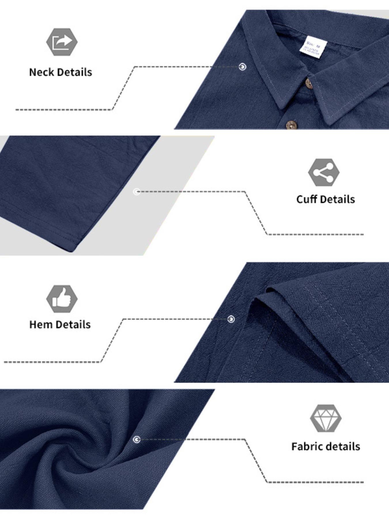 Men's Linen Shirt Set, Old Money Aesthetic Casual Elegant Comfortable Men's Clothing, Skin-Friendly Breathable Fabric for Beach Vacation Home Use