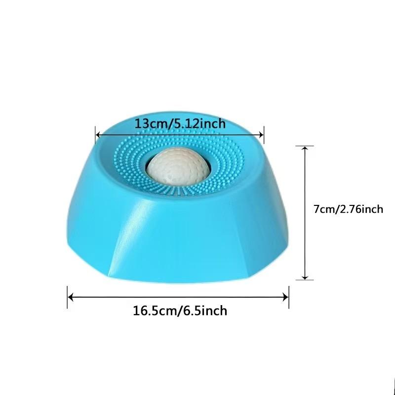 This interactive silicone slow feeder bowl for large dogs and cats features a licking surface and puzzle ball to slow eating, relieve coughs, and reduce anxiety.Includes replacement balls for extended use and lasting durability. enrichment pet buttons