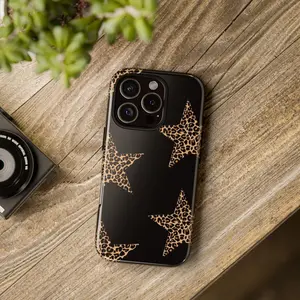 Fashion Leopard Print Case, Elegant Design, Shockproof Dual Layer Protection, for iPhone 11-17 Pro Max, Perfect Gift for Women & Girls, Cover