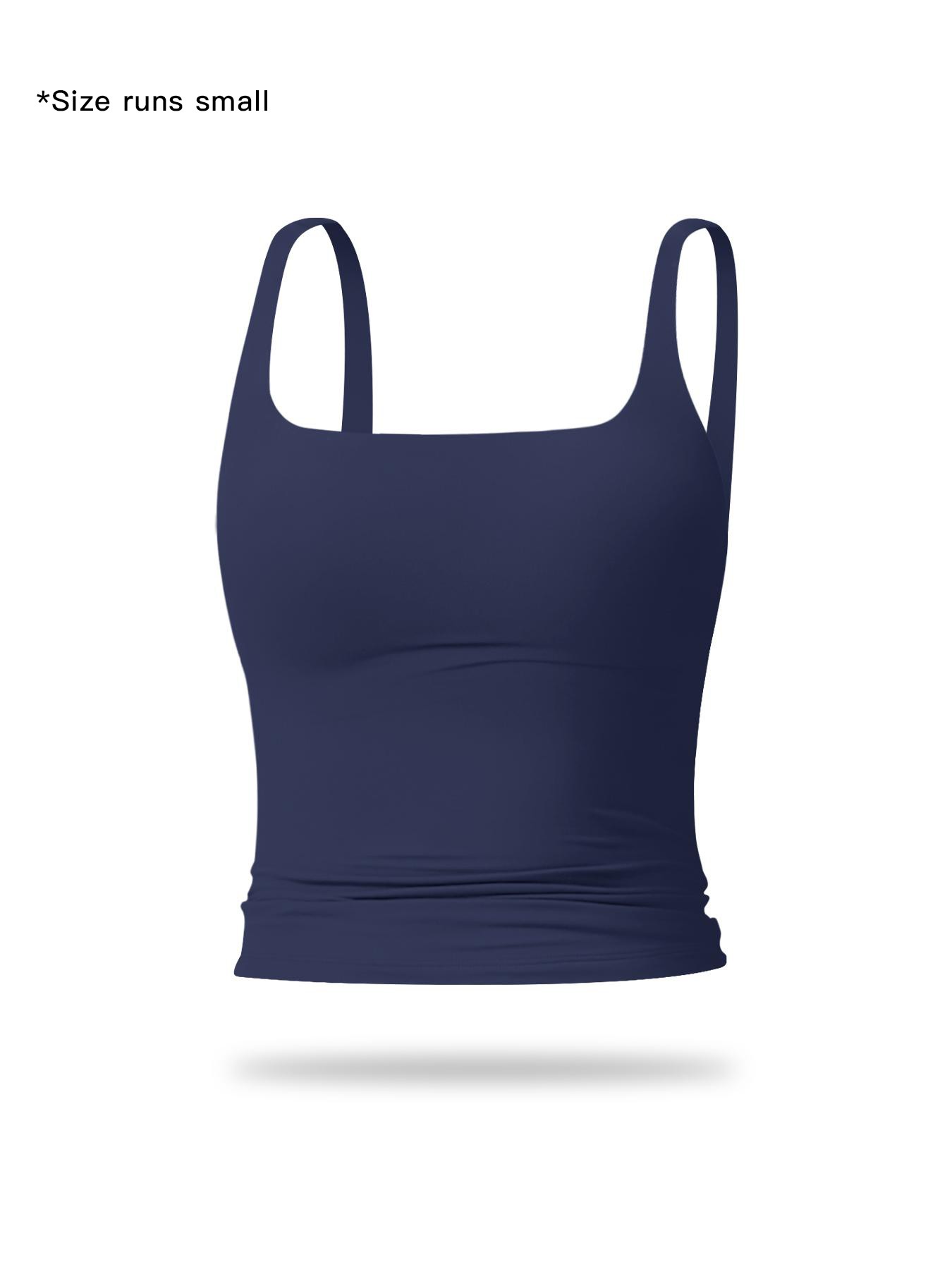 Women's Solid Color Sports Tank Top, Tight Sports Vest, Casual Comfy Breathable Sleeveless Sports Top for Yoga Gym Workout Running, Ladies Sportswear for All Seasons