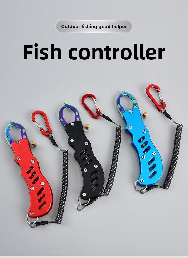 304 Stainless Steel Fish Lip Grip Tool Color Titanium Coating Portable Mini Fishing Pliers Hook Remover for Outdoor Angler