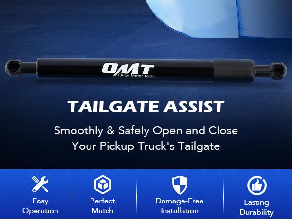 Orion Motor Tech Truck Tailgate Assist Compatible with 2009-2025 Dodge Ram 1500 2500 3500, Pickup Tailgate Lift Assist Kit 2009 2010 2011 2012 2013 2014 2015 2016 2017 2018 2019 2020-2025 Dodge Ram