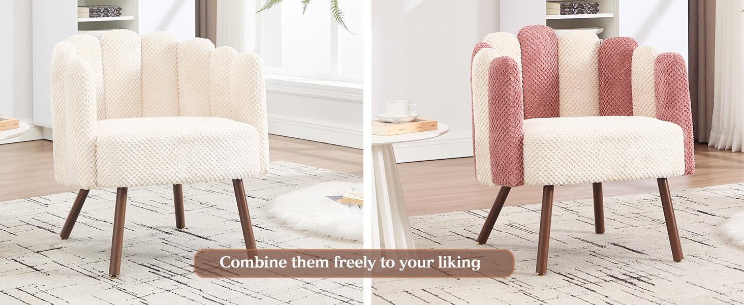 Modern Velvet Petal Accent Chair,Cute Vanity Chair with Back and Wood Legs,Home Reading Chair Armchair for Living Room,Makeup Room,Bedroom Modern Velvet Petal Accent Chair,Cute Vanity Chair with Back and Wood Legs,Home Reading Chair Armchair for Living Room,Makeup Room,Bedroom