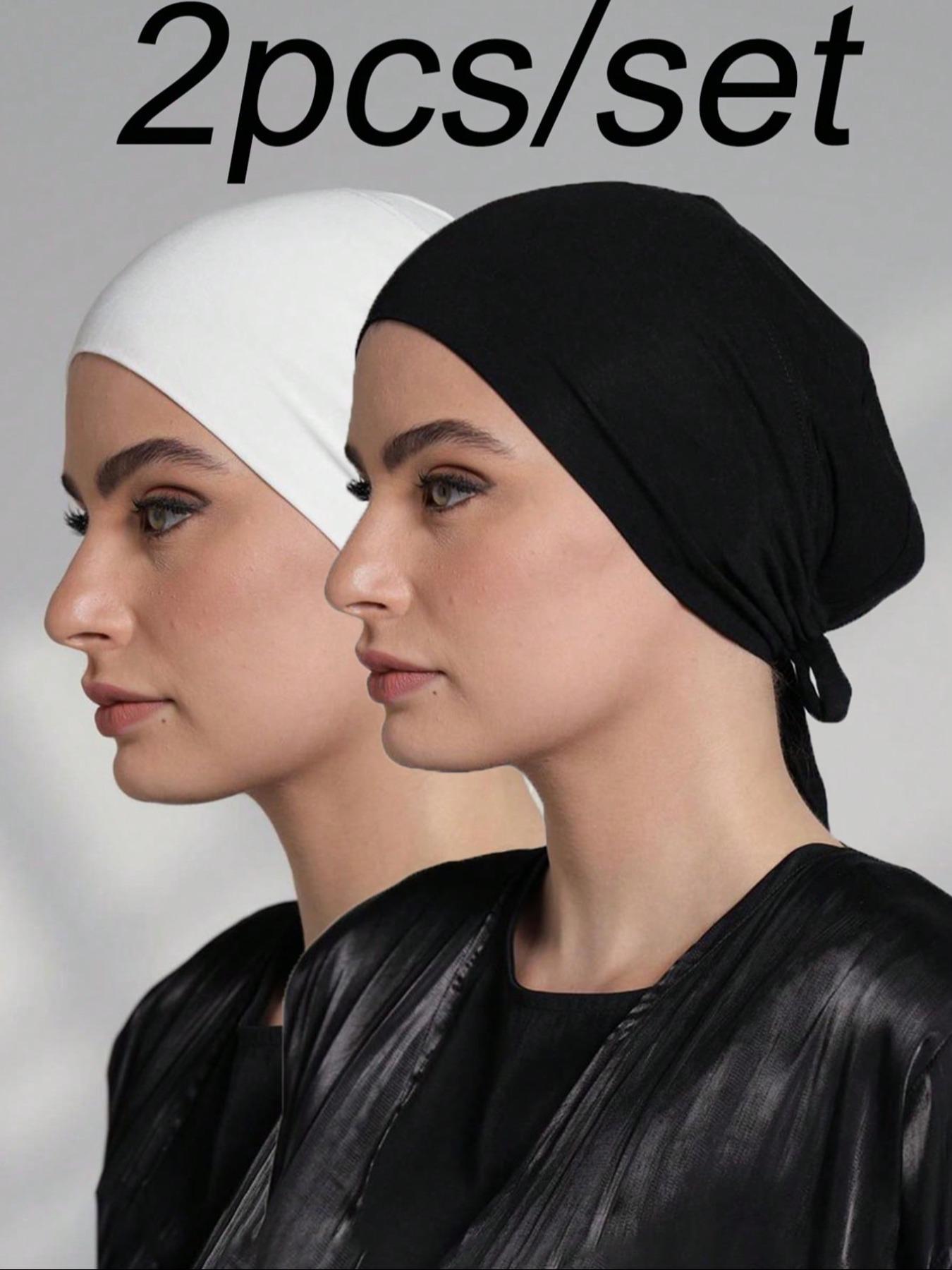 Women's Soft Fabric Jersey Hijab Set, Turban Hijab, Comfortable Tie-Style Inner Cap, Elegant Muslim Clothing Accessory for All Seasons