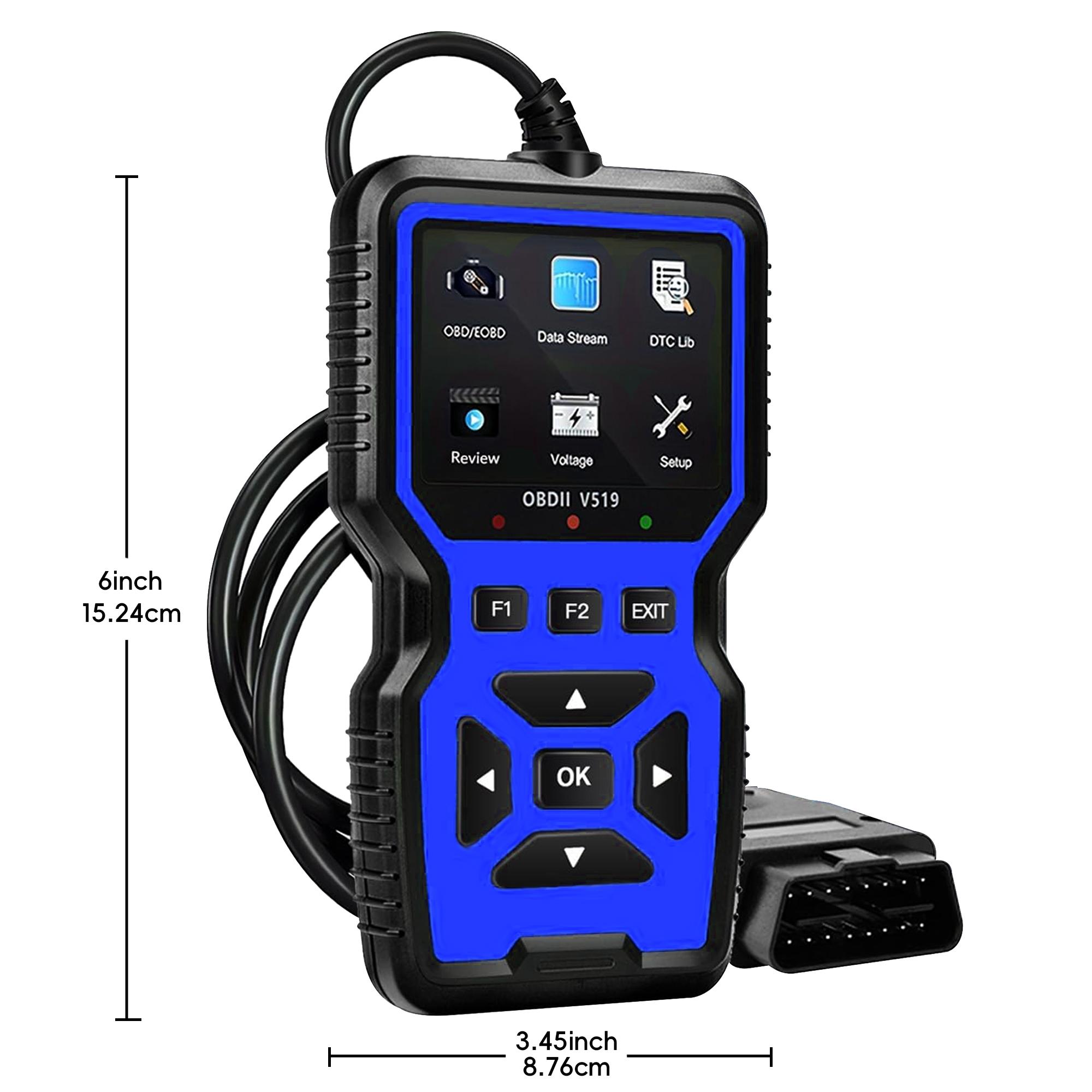 Vehicle OBD2 Scanning Tool, Automotive Scan Tool, Diagnostic Tool, Complete OBD2 Function Code Reader, Quick Clearing Fault Codes, Quick Engine Start, Suitable for All OBDII/EOBD Vehicles After 1996