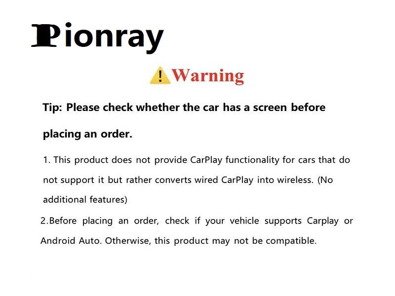 【PIONRAY】2026 Latest Upgrade Wireless carplayAdapter for iPhone/Android Auto- Fast Connection,NoLatency,Hands-Free Call wireless adapter Mini USB Designfor Cars with Wired CarPlay Plug and Play Easy Use.pleasemake sure the car has wired CarPlay