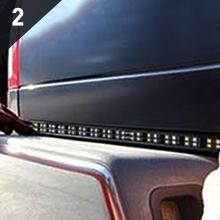 Nilight 60" Truck Tailgate Light Bar Double Row LED Flexible Strip Running Turn Signal Brake Reverse Tail Light,Red/White,No-Drilling Automotive
