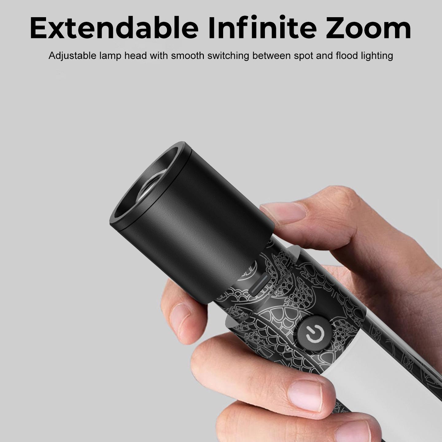 Dohelly 3000Lumen Multi-Functional Flashlight, Car Emergency Window Breaker and Cutter, 15Lighting Modes, International Rescue Signal Light, Side Magnet, Retractable Flashlight, Suitable for Camping, Emergencies and Christmas Gifts