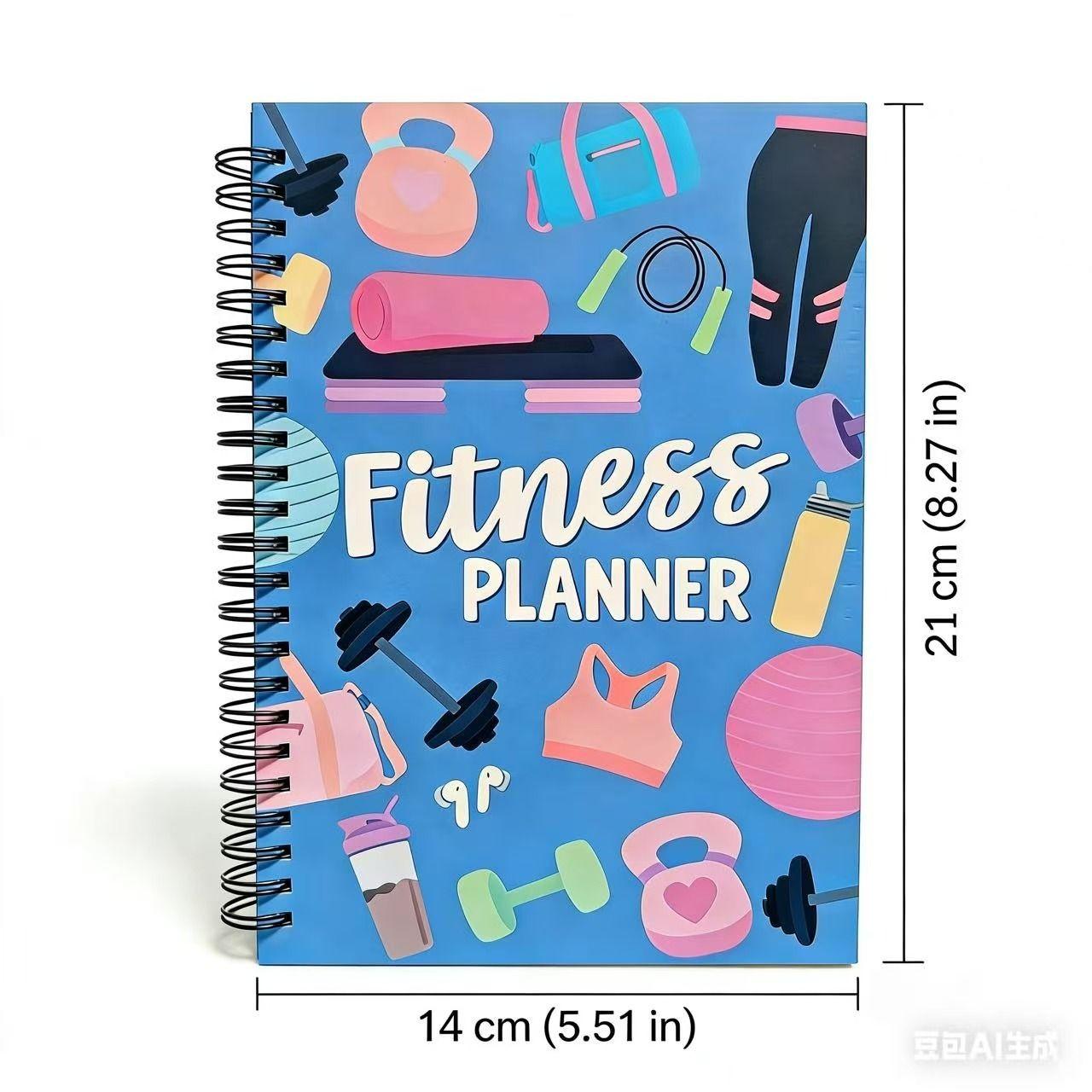 Fitness Planner Notebook for Sports Enthusiasts, Track Workout Progress, Manage Health Goals, No Date Design, Ideal for Fitness Lovers