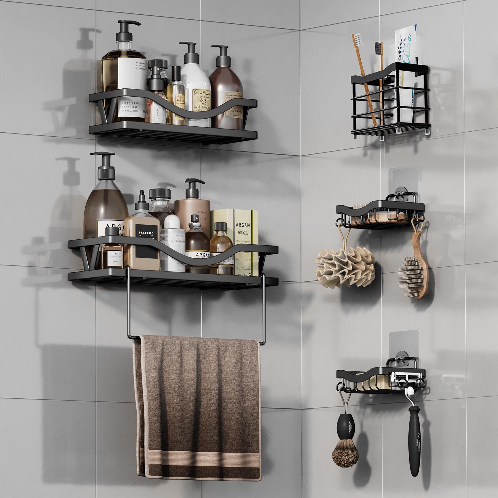 Rust Proof 3-Piece Large Capacity Shower Rack for Indoor Use No ...