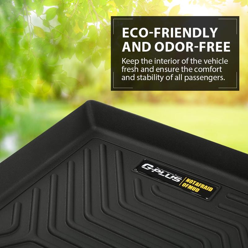 G-PLUS Fit For Tesla Model 3 &  Model Y 2017-2025 All-Weather Rubber Liners Floor Mats,New Waterproof Heavy Duty Car Mats,3 Piece Trim to Fit Floor Mats Fit for Model 3,Model Y,Model S