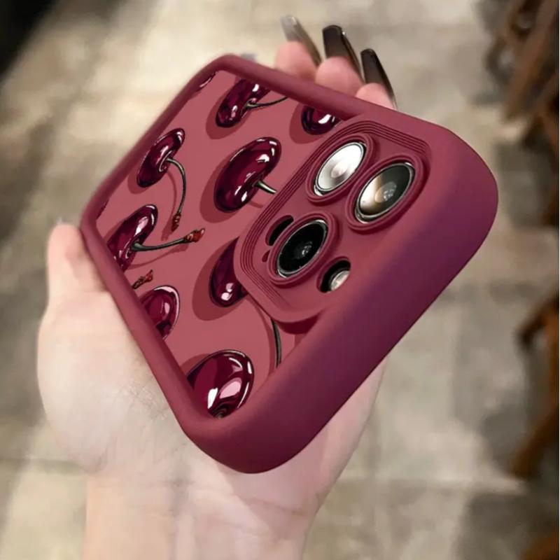 Sexy Wine Cherry Graffiti Phone Case, Creative Design Compatible with Multiple iPhone iPhone11/12/16/16Promax/16pro/16plus/13/14/15/15pro/15 Plus/15 Promax/7plus/8plus/X/Xs, Stylish Protective Cover Sexy Wine Cherry Graffiti Phone Case, Creative Design Compatible with Multiple iPhone iPhone11/12/16/16Promax/16pro/16plus/13/14/15/15pro/15 Plus/15 Promax/7plus/8plus/X/Xs, Stylish Protective Cover