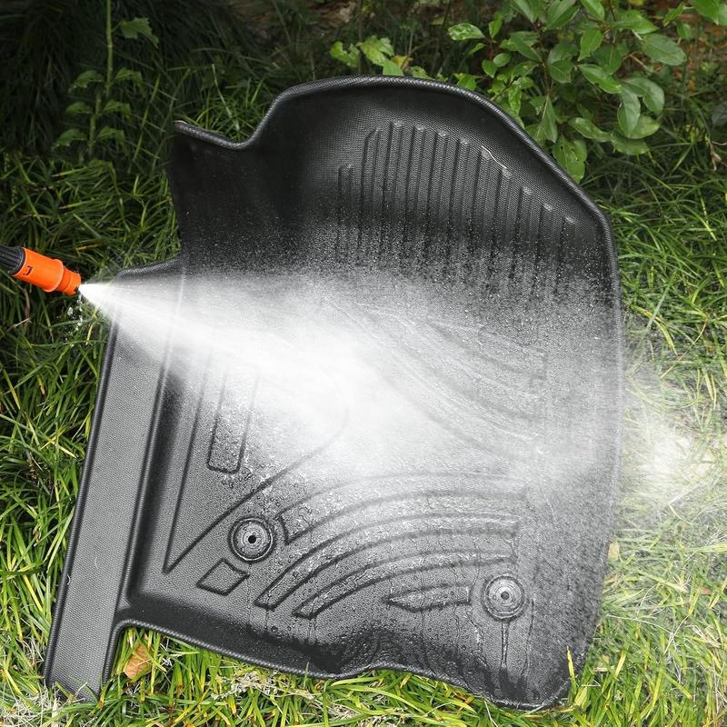 OEDRO Floor Mats & Cargo Liner Fit for Toyota Highlander 2020-2023 7 Seats W/O Subwoofer, Floor Liners Back Seat All Weather Car Liner 3 Row Trunk Mat with Backrest Mat Car Mats Accessories