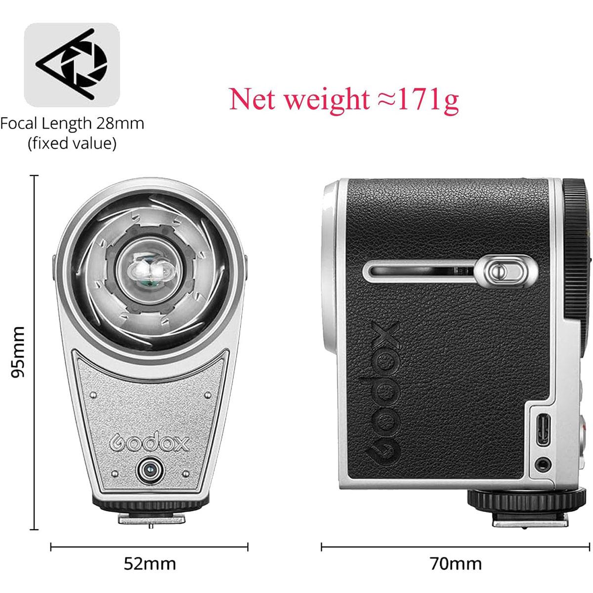 Godox Lux Cadet Retro Classic Camera Flash GN10 with 7 Levels Flash Power 6200K±300K with S1/S2 Optical Control On Camera Flash Built-in Battery for Camera,Lightweight Compact,Compatible Mountings Nikon/Sony/Canon/Fuji/Sigma/Leica/Panasonic/Olympus