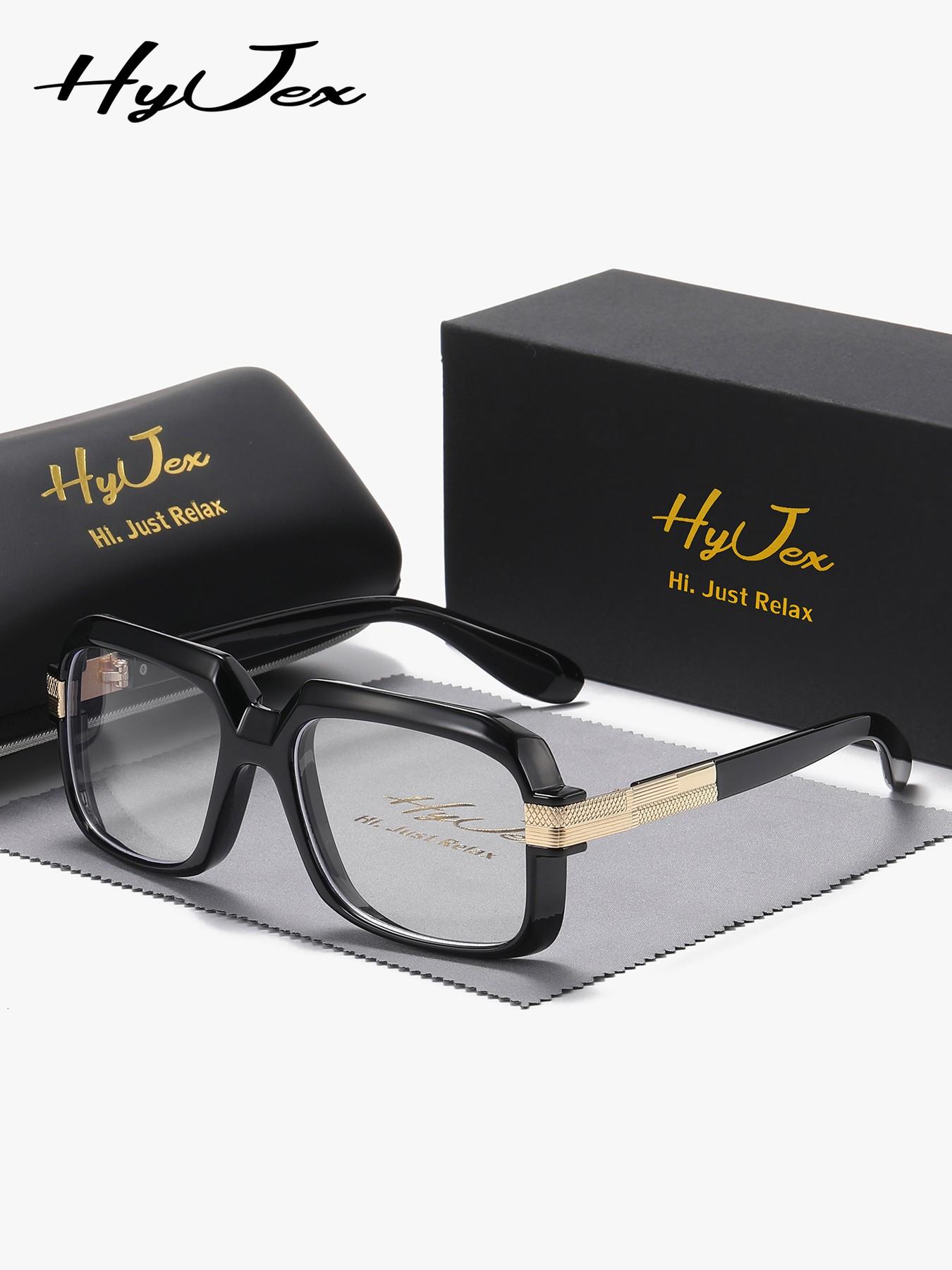 HYJEX 1 Piece Unisex Lightweight Design Full Frame Anti Blue Light Plano Glasses Suitable For All Face Shapes Square Frame Plano Glasses