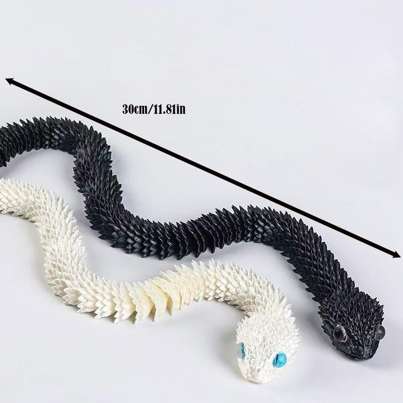 Snake and Snake Antique 3D Printed Jointed Toy, Bright Colors Pla Material, Perfect for Holiday Decor and Gifts