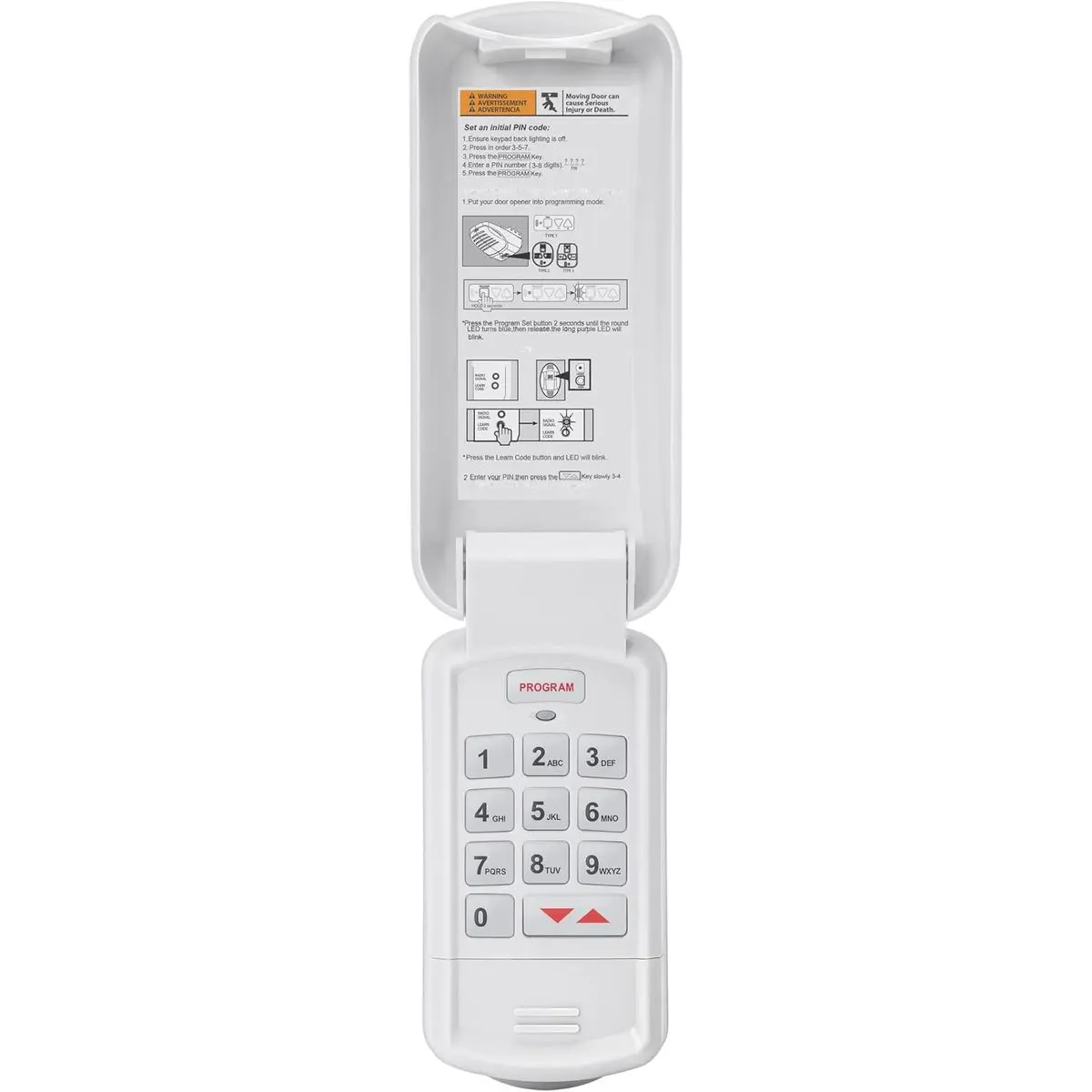 Wireless Genie Garage Door Opener Keypad Replacement, DIY Home Repair, FCC, Compatible with Intellicode Openers, for Garage Workshop and Household Use