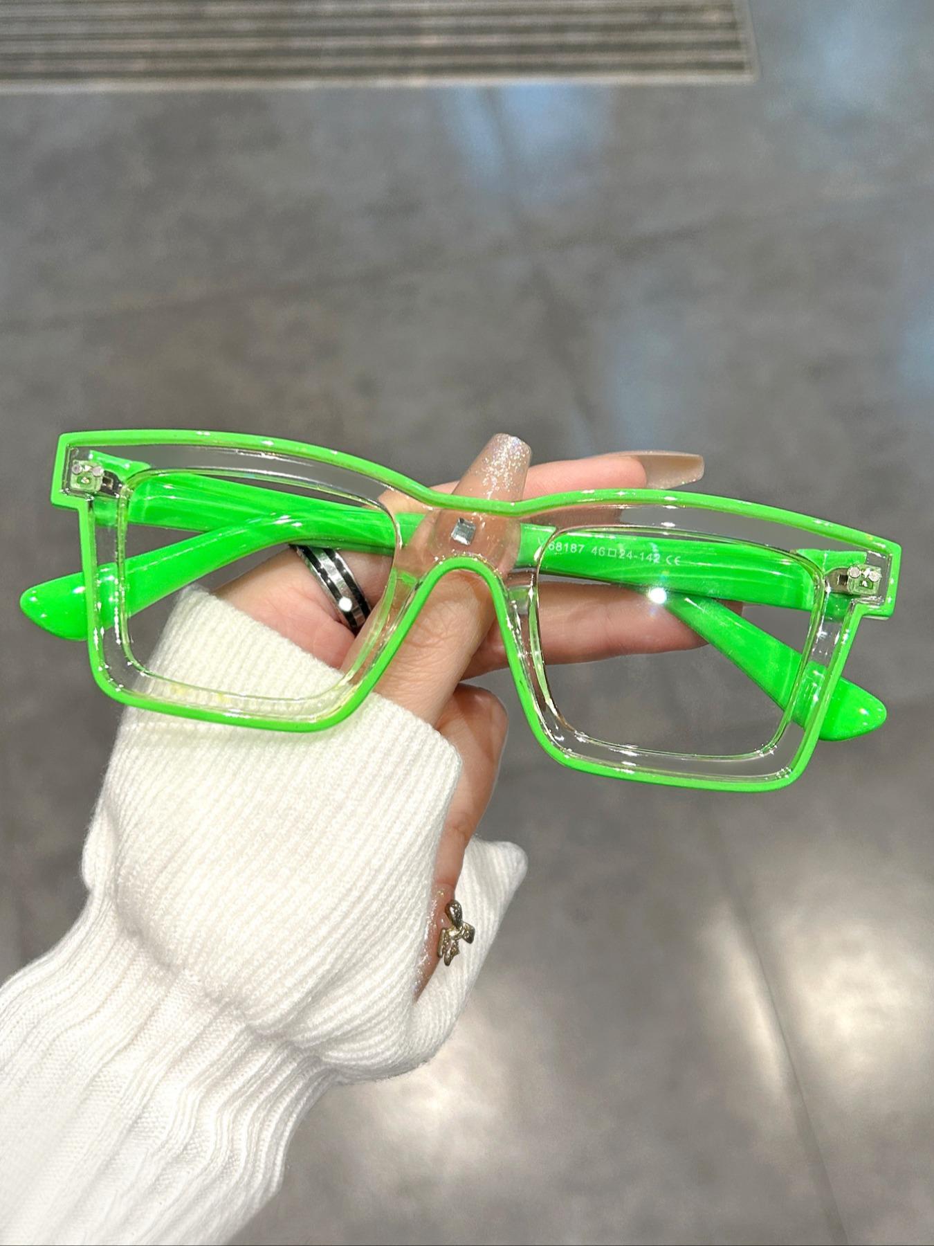 Blue Light Glasses for Men/Women, Square Frame Blue Light Eyeglasses, Summer Travel Essentials, Fashion Eyeglasses for Work, Daily, Perfect for Student, Stylish Square Frames