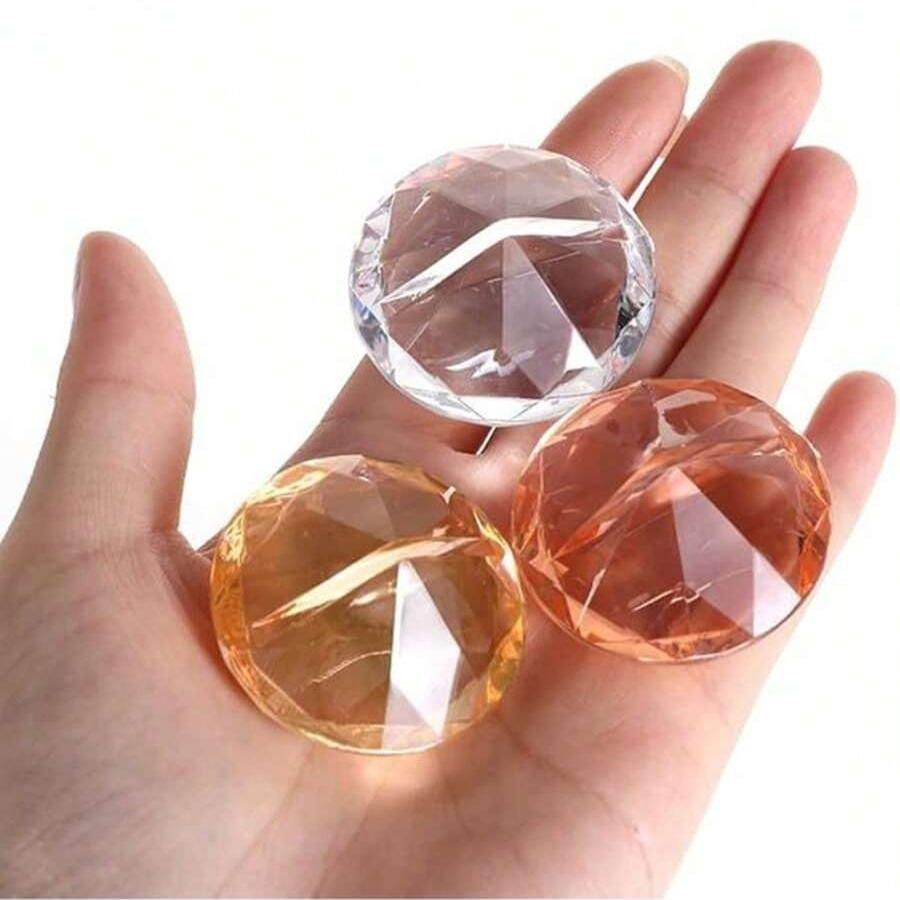 5pcs Diamond Name Card Holders Crystal Seat Markers Wedding Party Decorations, Round Message Cards DIY Jewelry Display Stand