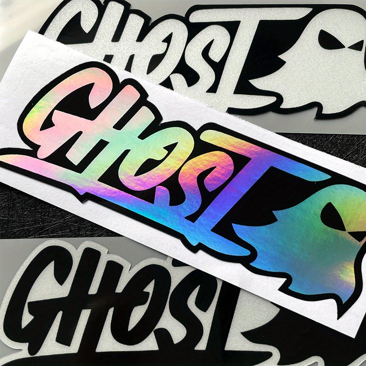 1PC Waterproof vinyl sticker decal for motorcycles and cars, featuring a ghost design, perfect for your motorcycle windshield and body, Motorcycle Stickers, Waterproof Vinyl Decals