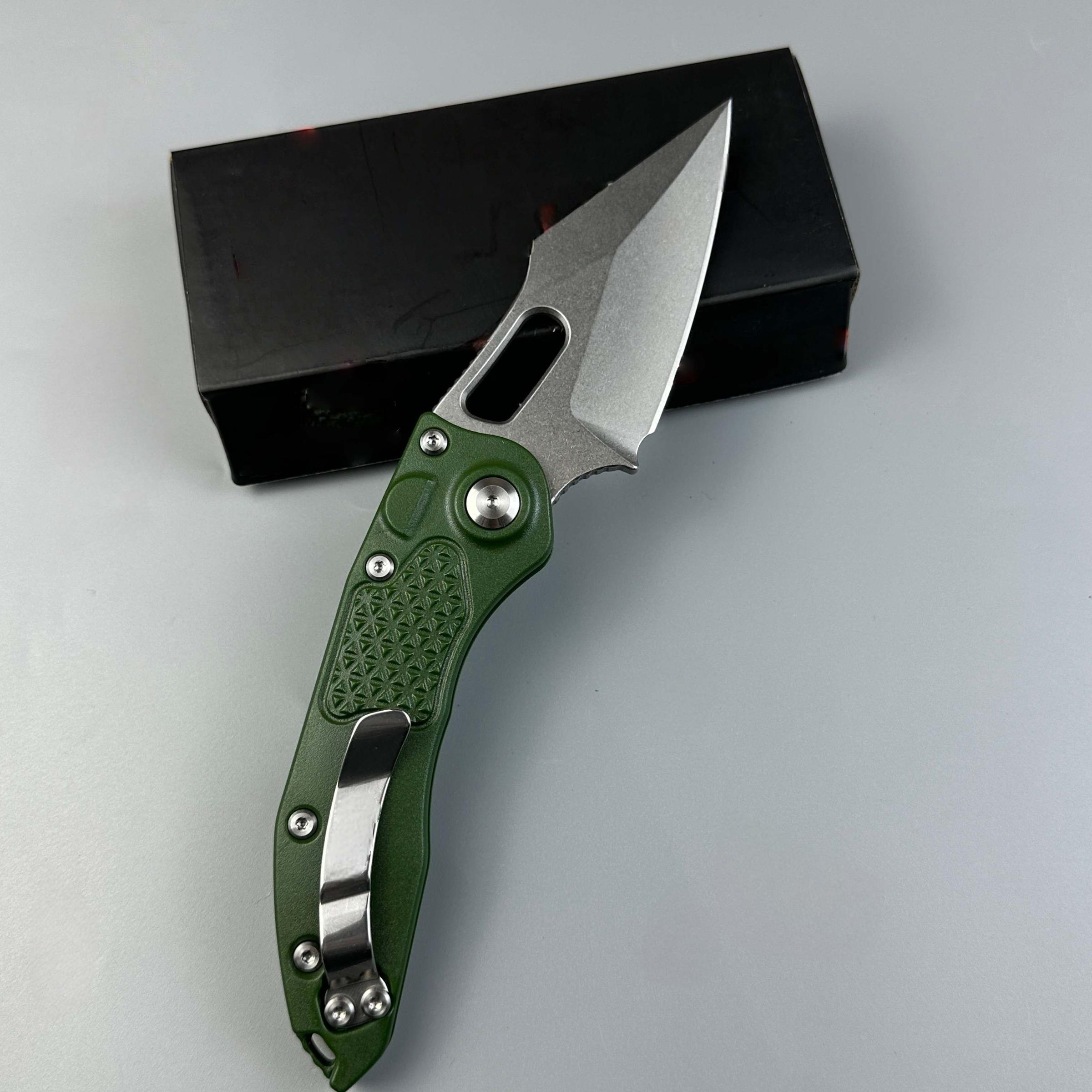 Edc Folding Knife with Axis Lock, Non-Slip Handle, Stone Wash Blade, Ideal for Outdoor Survival and Box Opening, Versatile Tool Knife