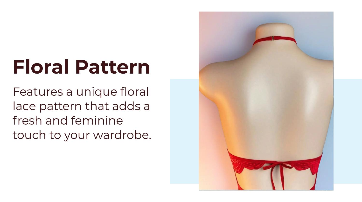 Women's Sexy One-Piece Floral Lace Bow Tie, Fitted All-Season Fashion, Perfect for Casual Wear & Stylish Occasions, Underwear