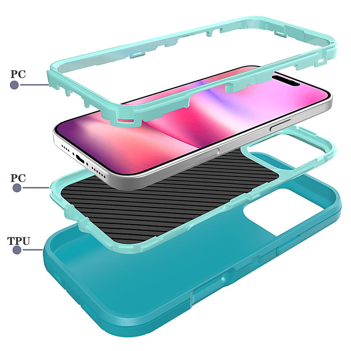 Essential phone case for outdoor workers, suitable for iPhone 16 Pro Max with back clip, iPhone 15 Plus protective case, 14 Max with rotating clip, 13 Pro waist-hanging phone case
