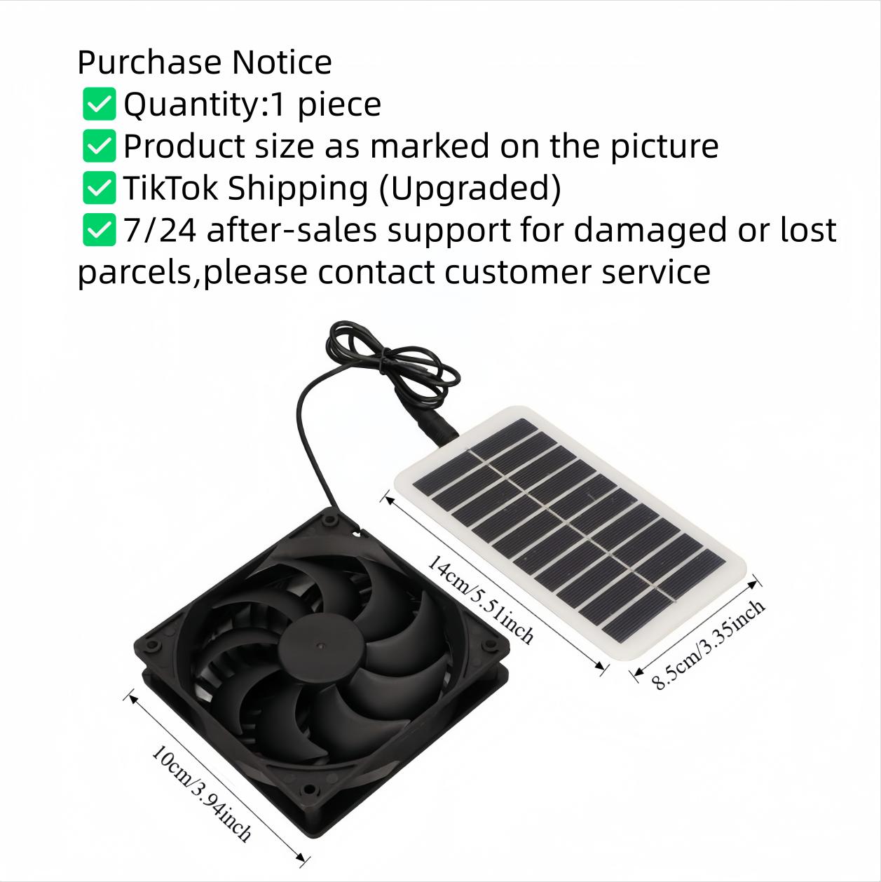 Efficient Solar Powered Exhaust Fan, Portable Solar Panel Air Extractor Ventilation Fan, Durable Solar Cooling Device, Perfect for Chicken Coops, Greenhouses, Sheds, Pet Houses, Rv, Reliable Outdoor Solar Ventilation Equipment for Multiple Scenarios