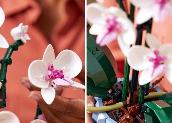 10311 Bouquet Of Artificial Flower Orchid Potted Plants Building Blocks Model Brick Moc Girls Toys DIY Blocks Mom Gift For Adults Birthday / Home Decoration Romantic Creative Gifts