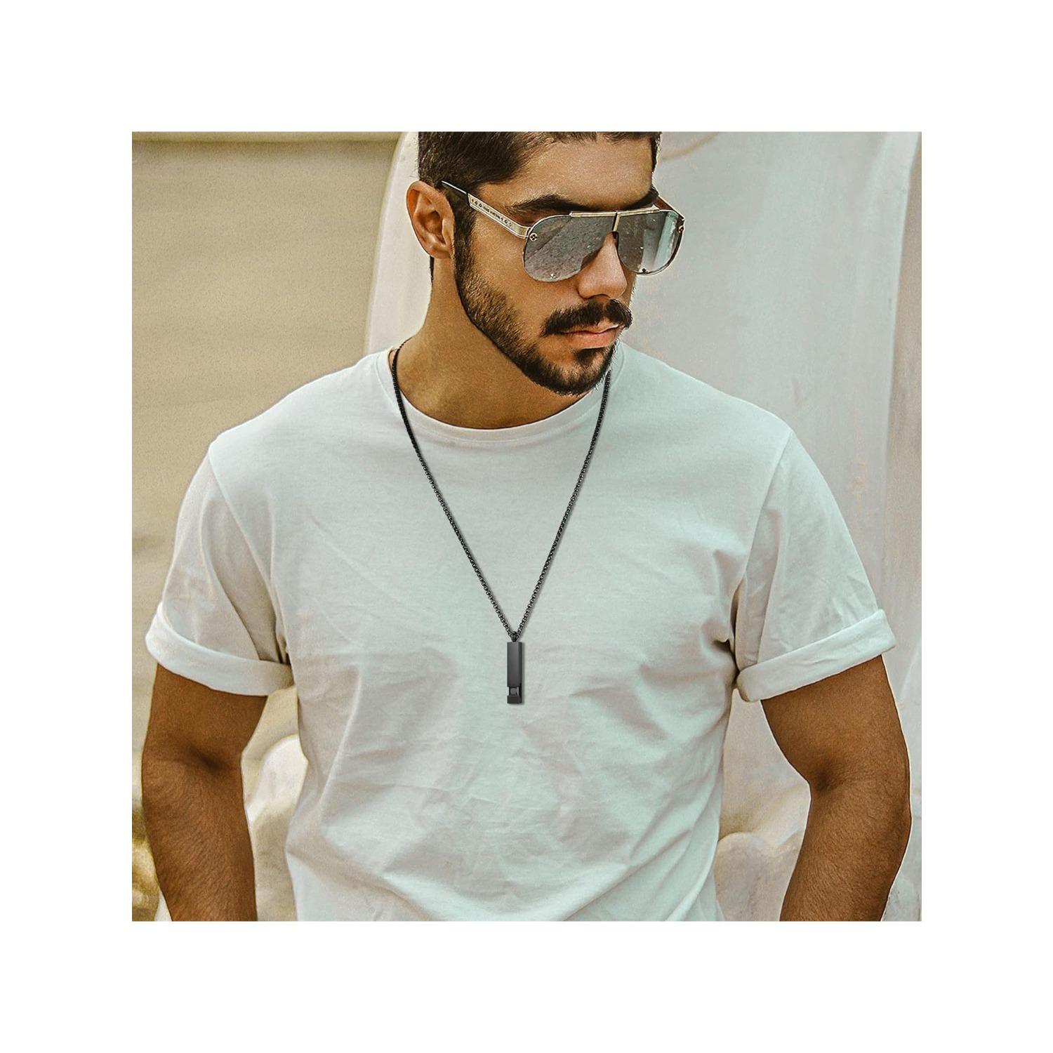 3Pcs Stainless Steel Cremation Urn Pendant Necklace for Ashes Cross Necklace for Men Women Ashes Holder Memorial Keepsake Jewelry