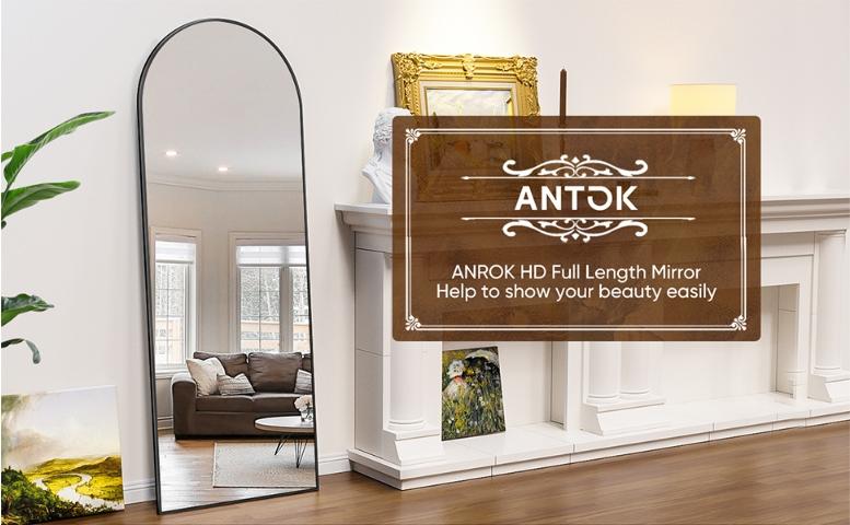 Arched Full Length Mirror, 58"x18" Arched Floor Mirror, Glassless Mirror Full Length with Stand, Floor Mirror Freestanding, Wall Mounted Mirror for Bedroom Living Room big  mirror interior home christmas 2024 ornament Arched Full Length Decorative Mirror