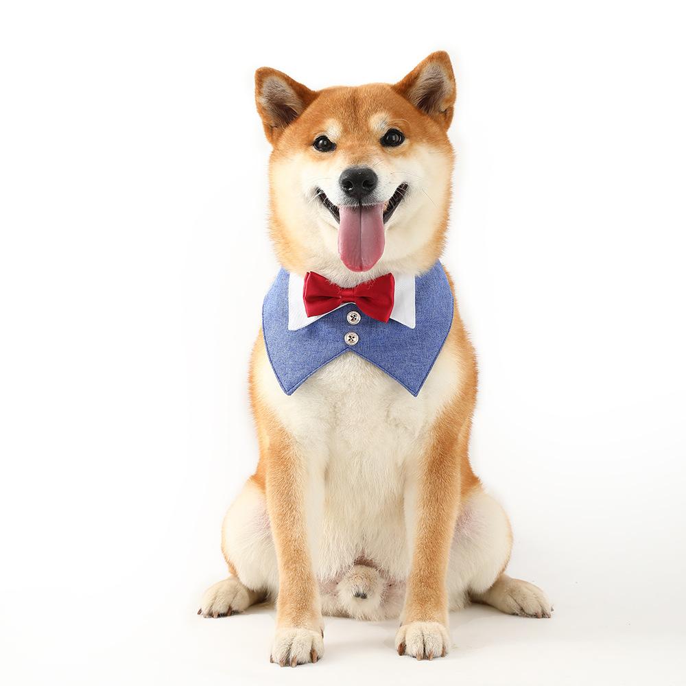 Adjustable Pet Bow Tie Collar| Formal Dog Tuxedo Bandana for Weddings & Parties
