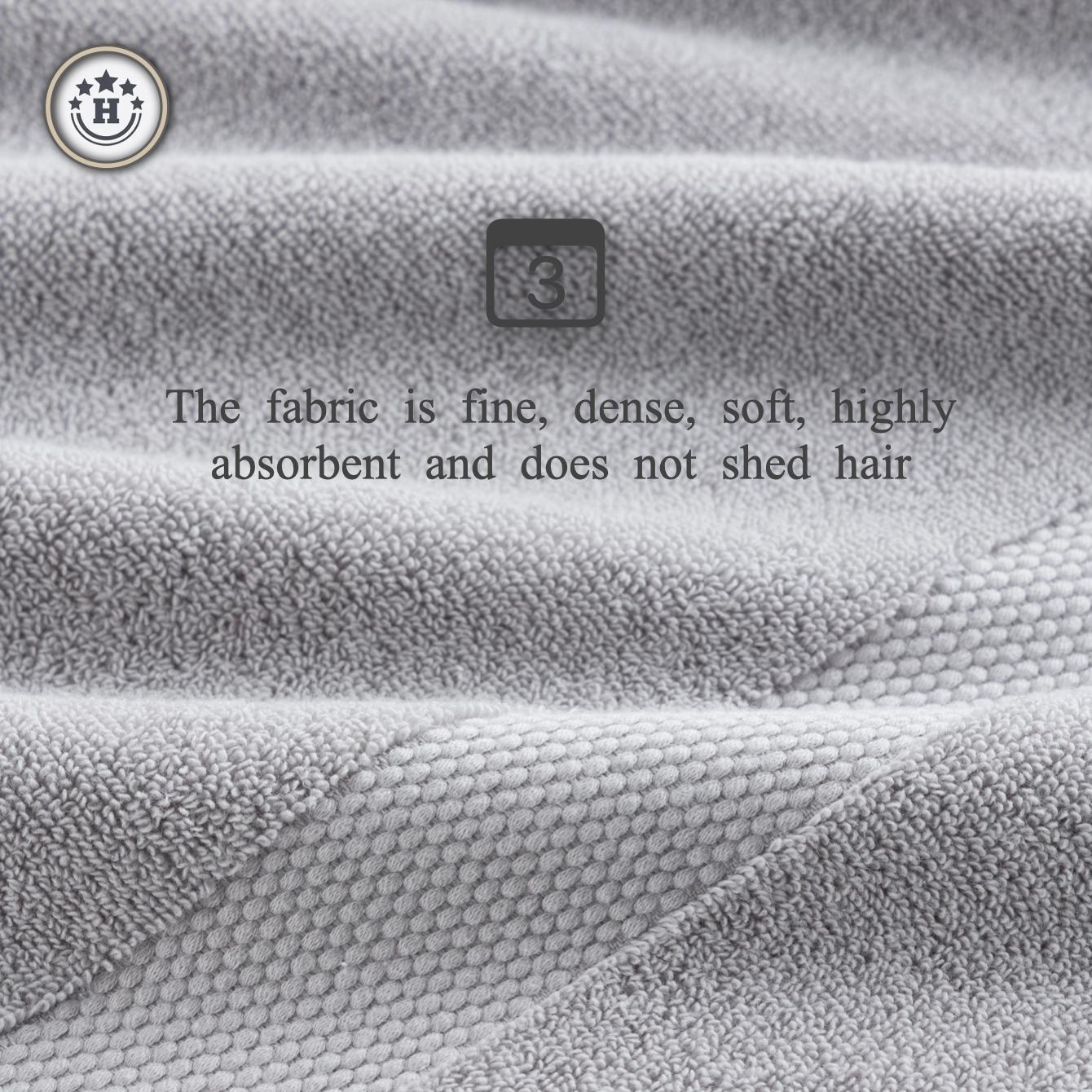 Luxury Bath Towel Set of 8 Pieces, 100% High Absorbent Turkish Towels, 2 Luxury Bath Towels 700gsm, 2 Hand Towels & 4 Face Cloths