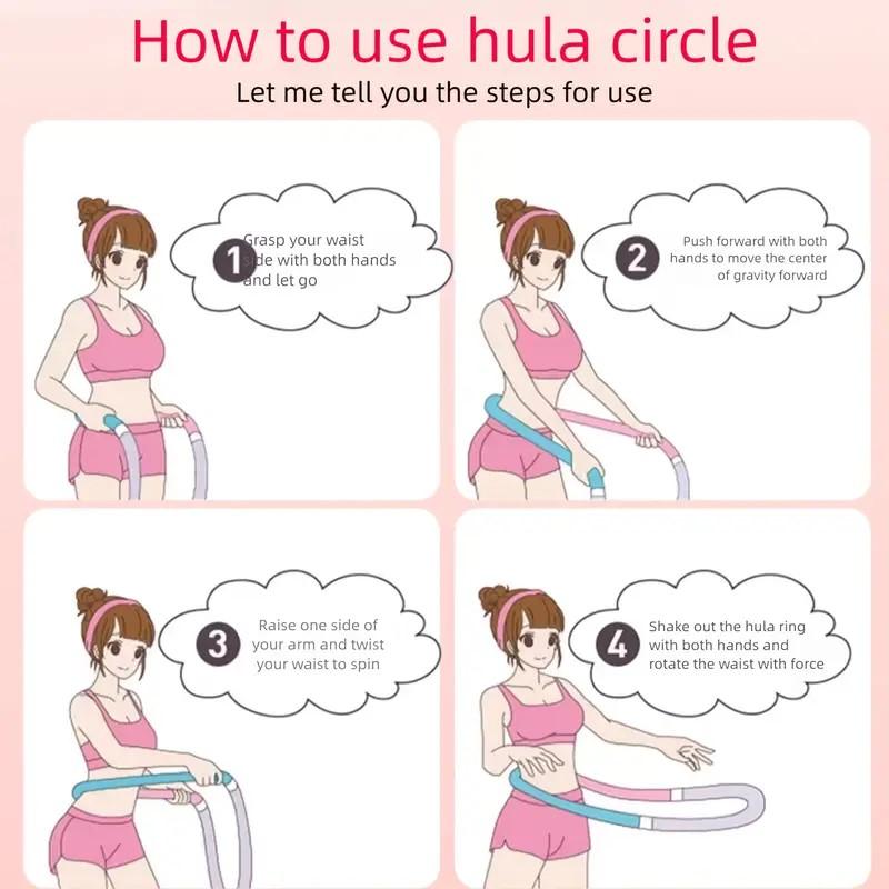 1pc Adjustable Abdominal Shaping Fitness Ring - Foldable Core Strength Training Hoop, Four-Color Splicing Design, Battery-Free, Easy Assembly Spring Design, Better Waist Protection, Non-Tiring, Suitable for All Fitness Levels, Durable Home Gym Equipment,