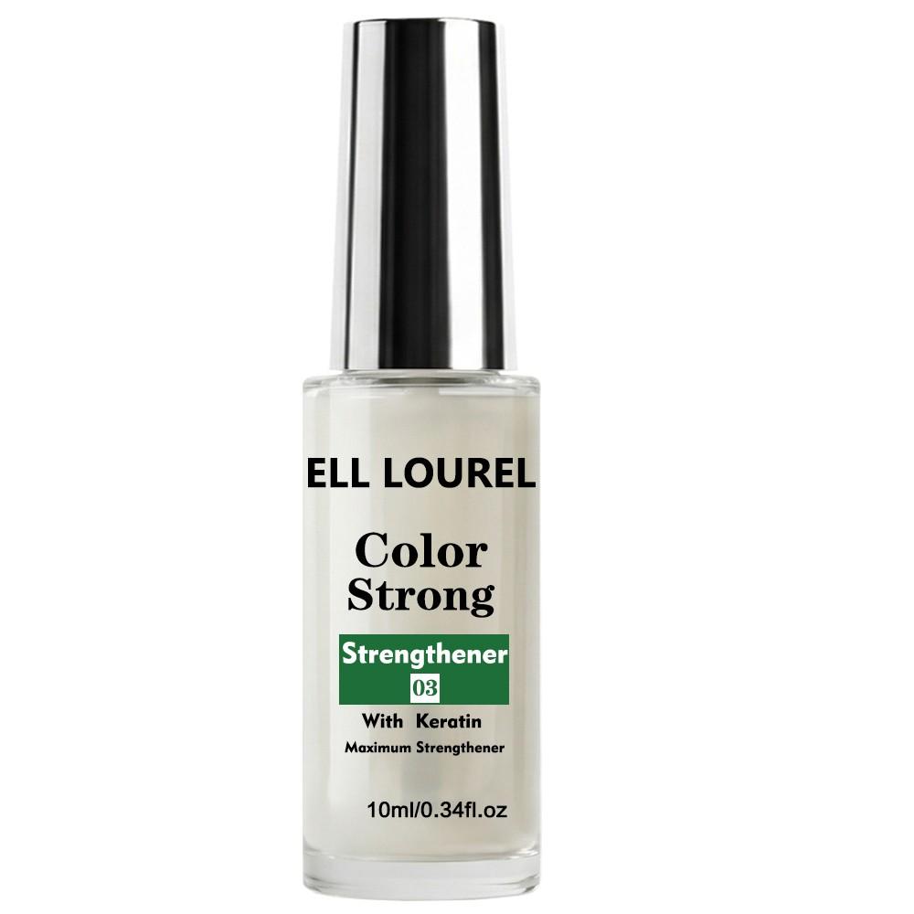 ELL LOUREL Gel Strong Nail Strengthener, 10ml Quick-Dry Nail Hardener & Repair Treatment, for Soft, Fragile & Brittle Nails, Strengthens Nail Beds, Prevents Brittle & Breaks with Long-Lasting Protection, Salon-Quality Finish, Daily Nail Care Serum Oil.