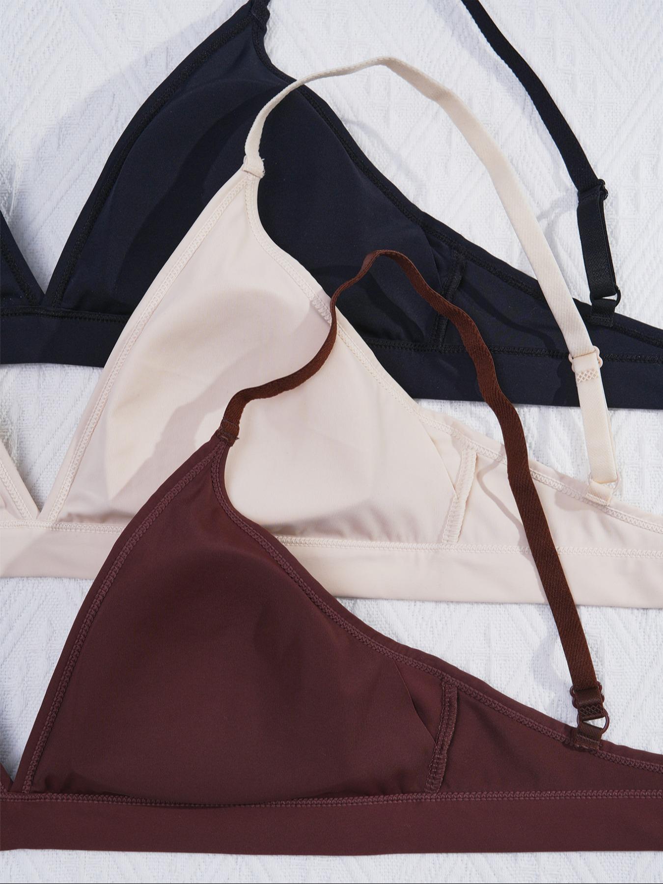 Women's Wireless Bralette Set, Casual, Medium Support Knit Fabric, Removable Pads, Adjustable Straps, Soft & Lightweight Design