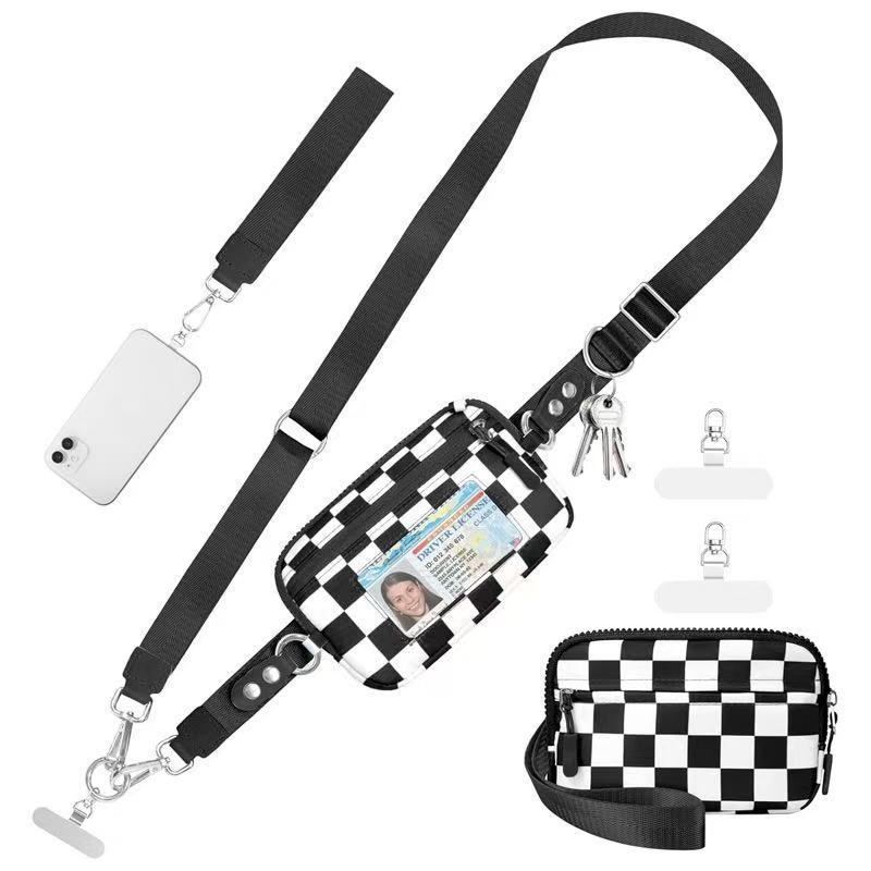 The grid-patterned, adjustable window-style wallet/phone strap features modular design for ease of use. It's an ideal gift, perfect for card exchanges, Adjustable Phone Lanyard, Mobile Phone Lanyard, Phone Accessories