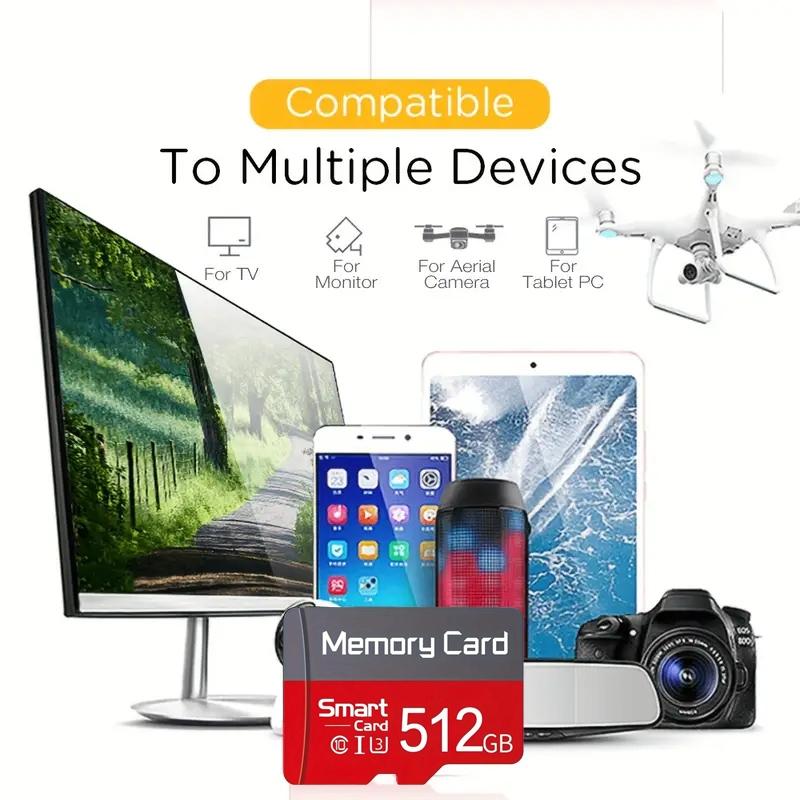 High-Speed Micro SD Card with Adapter, Compatible with Android Phones, Pcs, Computers, Cameras, Car Navigation, Storage Solution, Microsd Memory Card