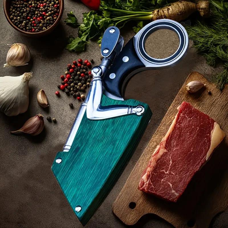High hardness stainless steel made with wooden sheath boning knife, multi-functional knife, barbecue knife, home kitchen knife, professional cutting knife, cooking knife suitable for kitchen, camping barbecue cooking, Valentine's Day gift