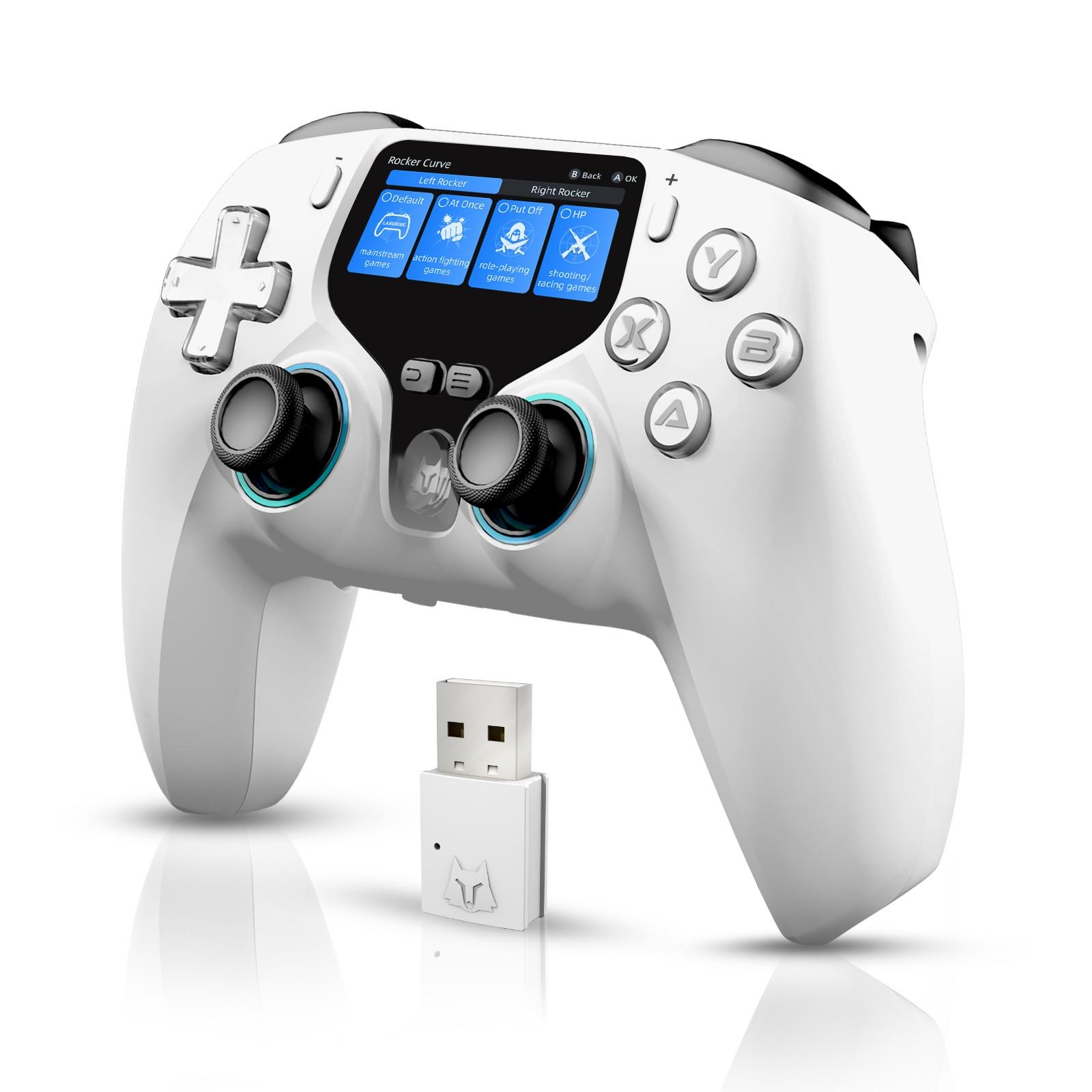 Multi-Platform Hall Game Controller, Long-Life Joystick Trigger, Back Button Programming, 5-Level Vibration, Full Function Calibration