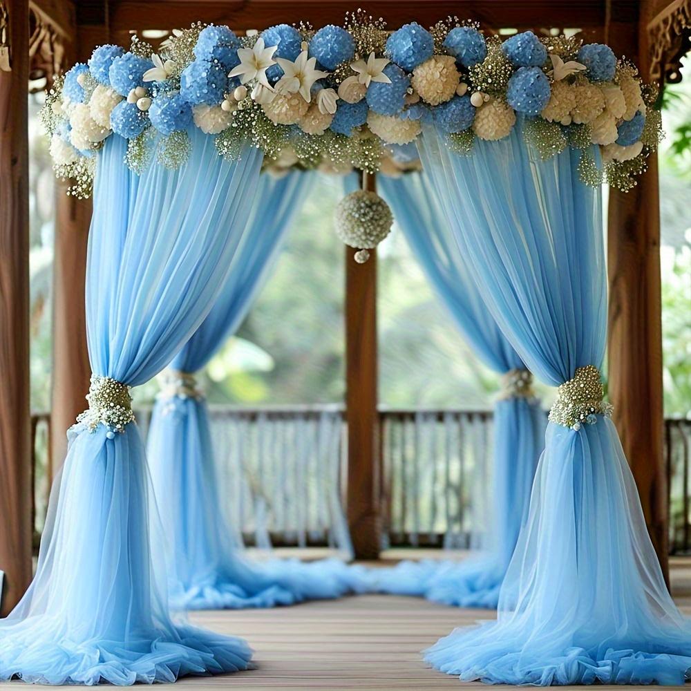 One piece of romantic wedding tulle fabric, specially designed for large wedding scenes, with a soft and dreamy texture. Suitable for wedding arch decorations, ceremony backdrops, banquet decorations, tent decorations, etc.