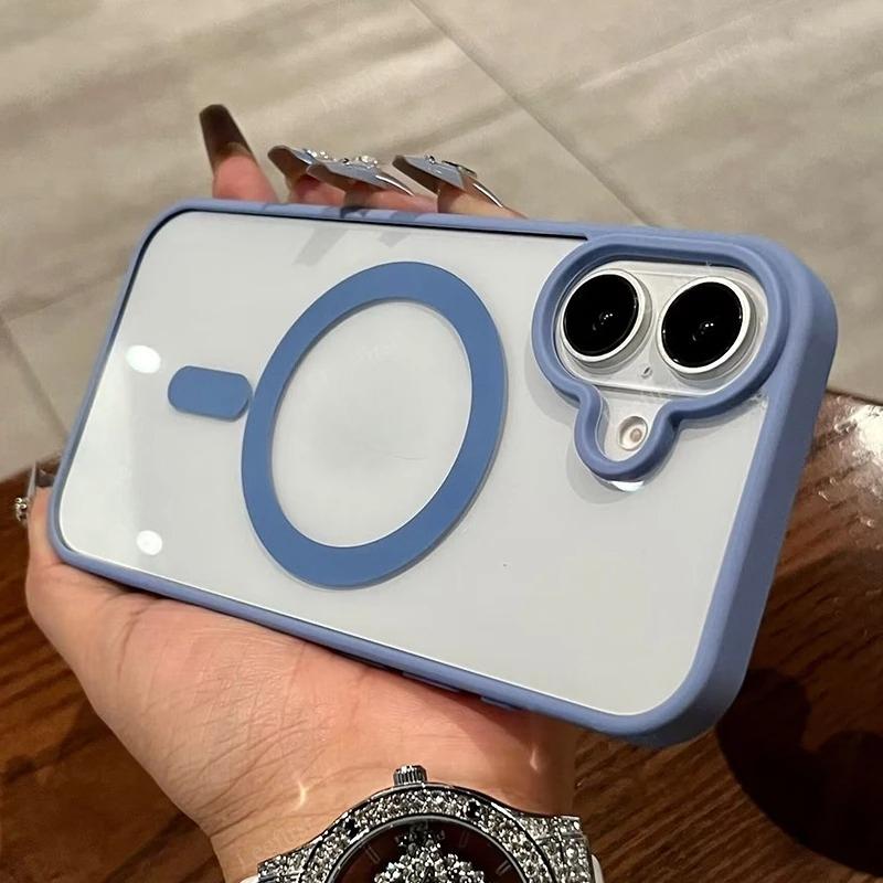 Shockproof Transparent Magnetic Case for iPhone 16/15/14/13/12/11 Pro Max and 16 Plus, MagSafe Wireless-Charging Acrylic Hard PC Cover