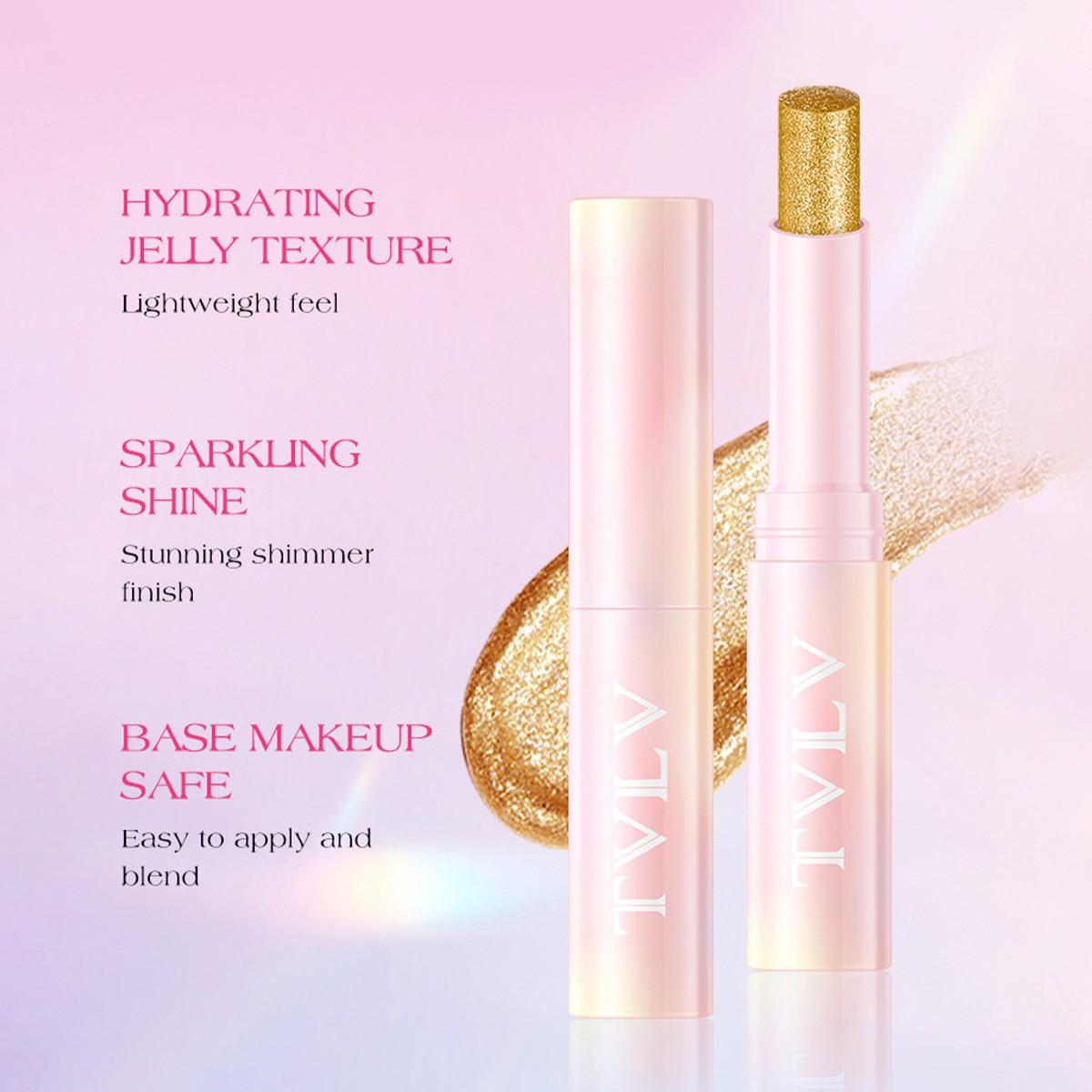 6 Color Crystal Jelly Highlighter Stick, Waterproof Long-Lasting Eyeshadow Pen, Perfect Valentine's Day Gift, Smooth Application