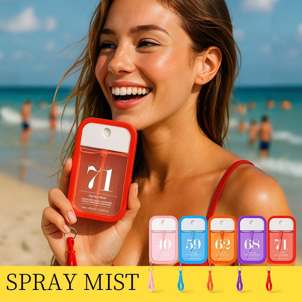 5 Scented Perfume Sprays 48ML Portable Keychain Perfume Unisex Long-Lasting Fresh Body Spray, Non-Toxic Liquid, Recyclable, Fragrance Long Lasting