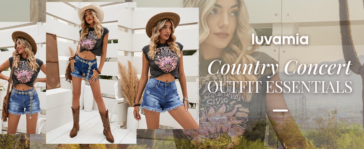 Luvamia Women's Casual Mid Rise Denim Shorts Stretch Ripped Raw Hem Jean Shorts Basic Fitted Bottom for Summer