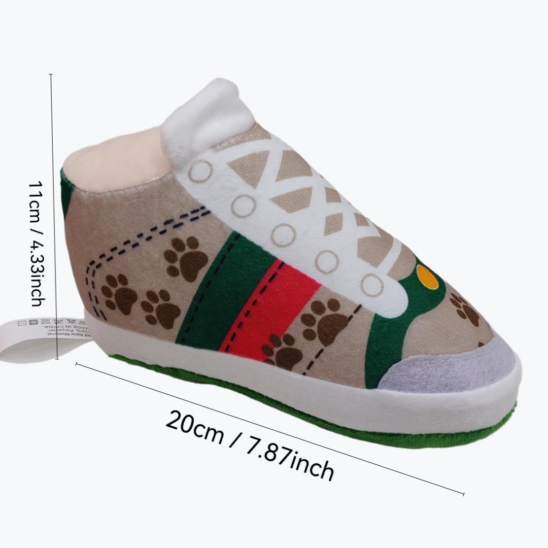 Luxury Designer Pet Toy Shoes Style, Dog Play Toy, Sports Shoe Shape Dog Toy, Stylish and Fun Pet Accessory