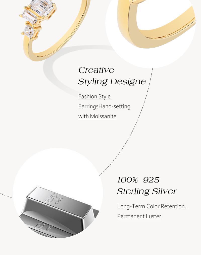 5*4mm Synthetic Moissanite Ring Simple Daily Wear Birthday Present Fine Jewelry R167