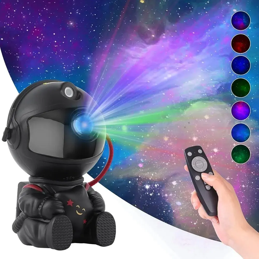 Star Projector Galaxy Night Light Astronaut Space Projector Starry Nebula Ceiling LED Lamp Party Lighting Decoration with Remote Control for Bedroom Party's Ambient Lighting Children's Gift
