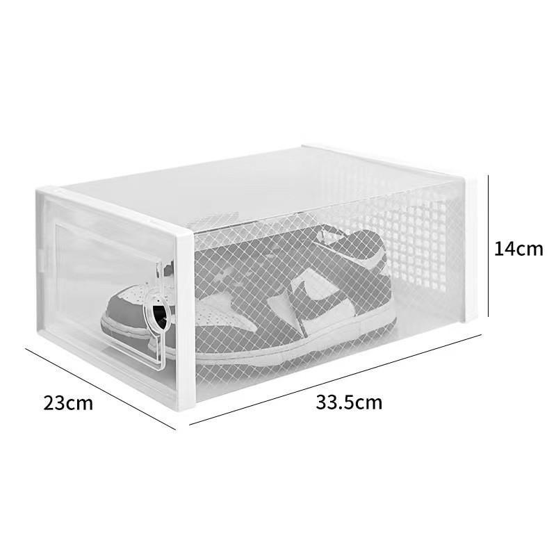 Transparent Dustproof Stackable Shoe Box Cover, Foldable and Stackable Shoe Rack, Plastic Sports Shoes Container, Multi-Functional Shoe Storage Box, Clear Shoe Storage